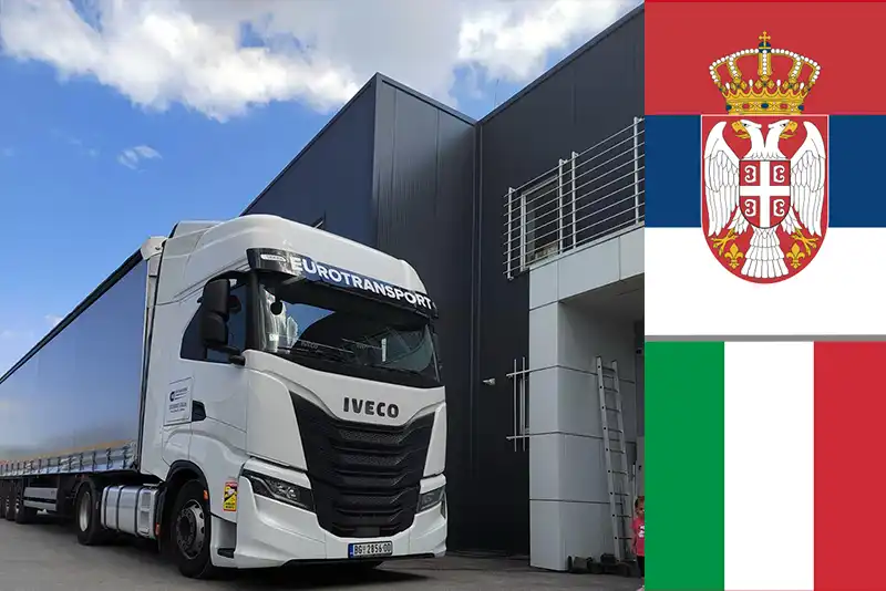 Transport robe Italija - Srbija
