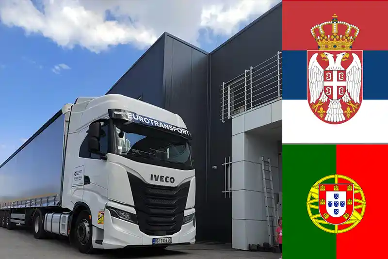 Transport robe Portugal-Srbija